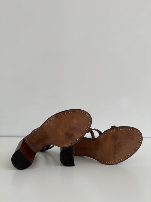 Saint Laurent Leather Sandals - sandały ze skóry