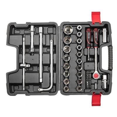 Klucze nasadowe 1/4" 47szt. zestaw TOP TOOLS