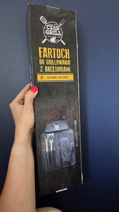 Nowy zestaw fartuch do grillowania z akcesoriami