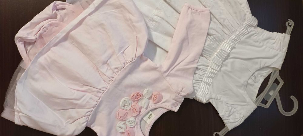 Sukienki, bluzeczki dla dziewczynki 3-6 m-cy Mayoral, H&m i inne