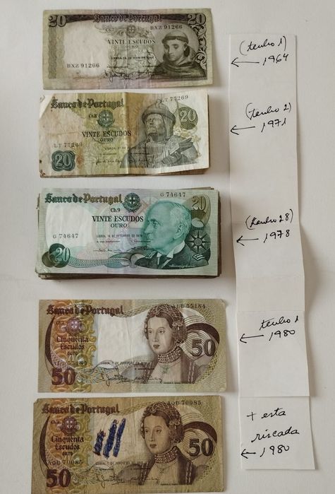 Vendo notas de coleção