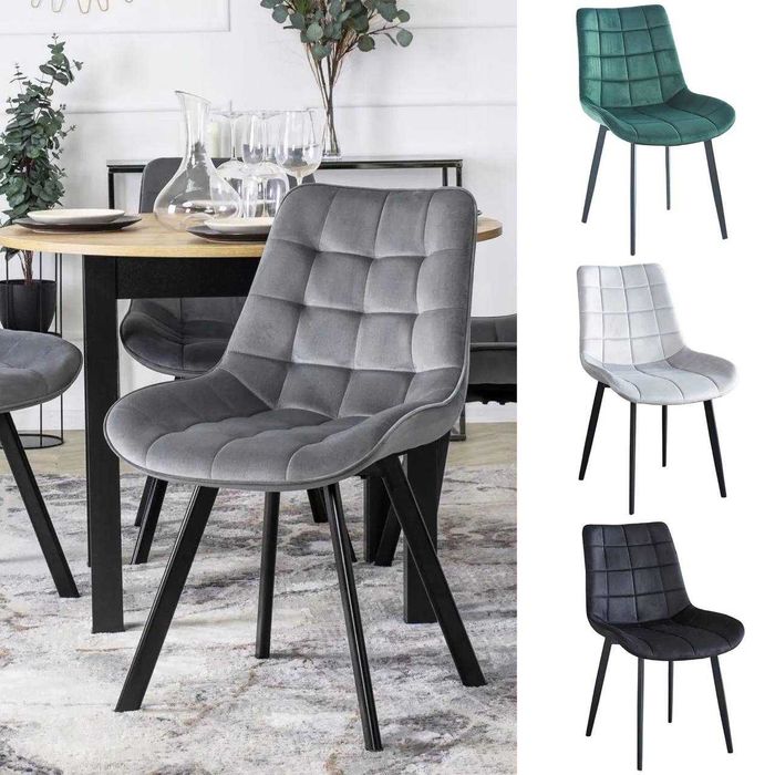 Стілець крісло тканинний велюр м'який на металевих ніжках