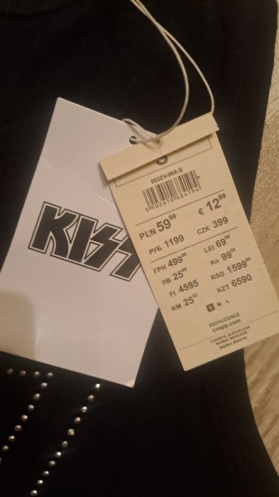 T- shirt bez rękawów Kiss-  Cropp r. S