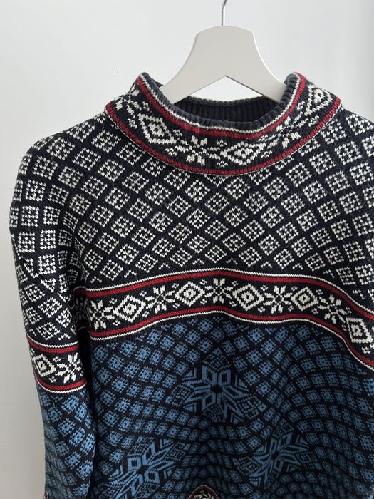 Sweter z dodatkiem wełny zimowy wełniany oversize M