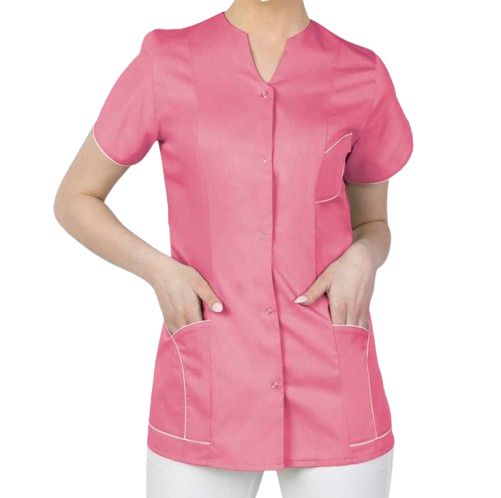 Fartuch medyczny damski na napy Martex M-310 malinowy m