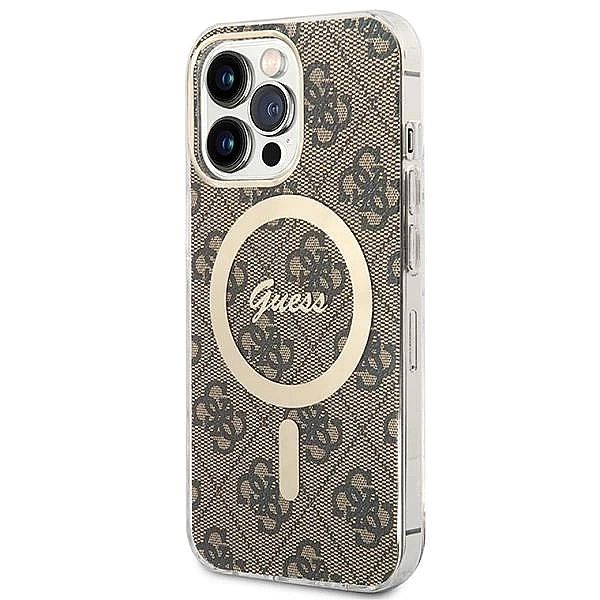 Etui Guess 4G Print MagSafe na iPhone 13 Pro + ładowarka indukcyjna -