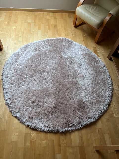 Dywan okrągły 160 cm kolor lila róż