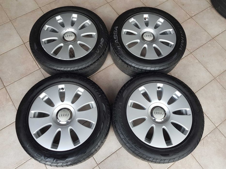 Felgi Koła Audi A4 B5 B6 B7 A6 c4 c5 7x16 et42 5x112 opony LASSA 205/55/16 z 2015r