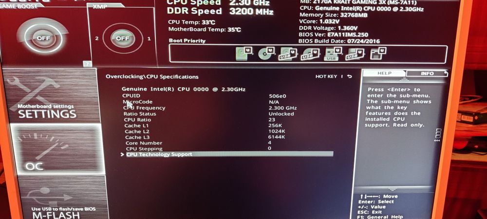 MSI Z170A Krait gaming 3X + CPU Intel 6700T ES QH73