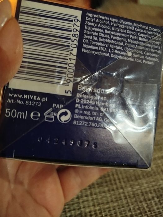 Krem dla kobiet Nivea przeciwzmarszczkowy 45+ noc Nowy