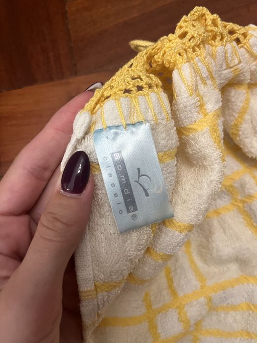 Pano de cozinha com crochet