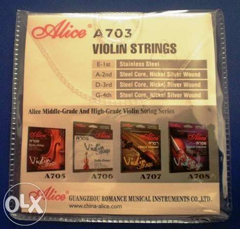 Jogo de cordas de violino