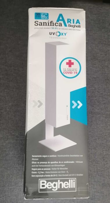 Purificador de ar novo Sanifica Aria Beghelli