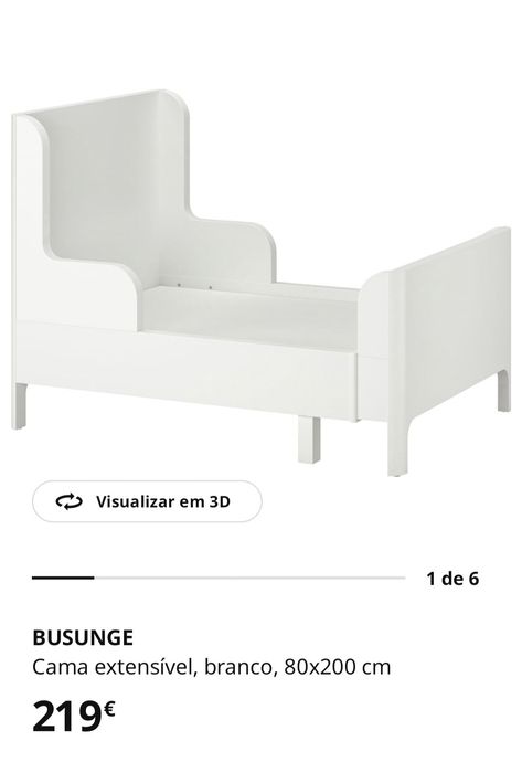 Cama criança extensível com colchão.