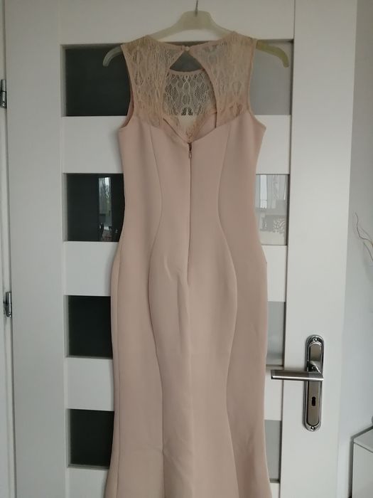 Sukienka długa maxi syrenka rybka nude na wesele