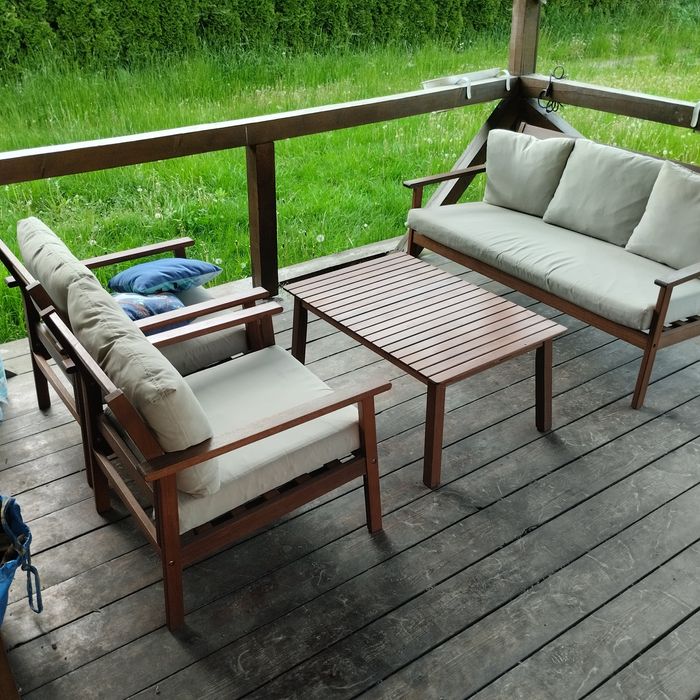 Zestaw ogrodowy drewniany