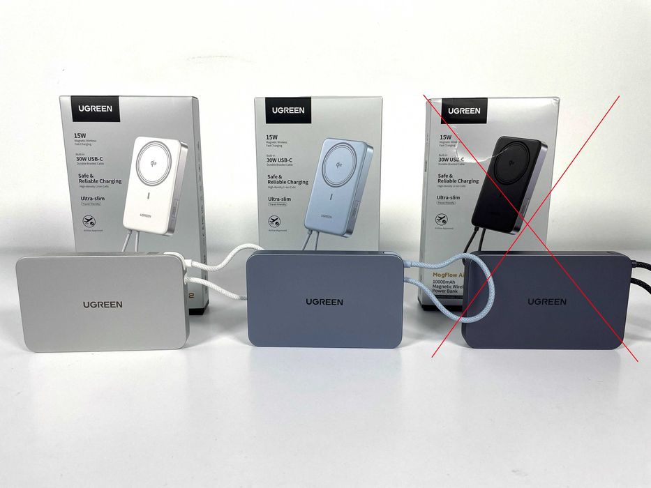 UGREEN Magflow Air Qi2 10000 мАг НОВИНКА! Магнітний портативний повербанк Magsafe, 15W бездротова / 30W дротова зарядка