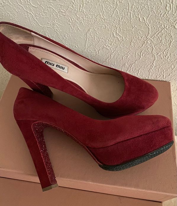 Туфлі замшеві бренд miu miu