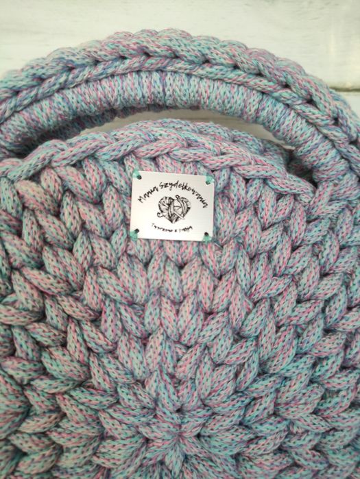 Torebka okrągła na szydełku