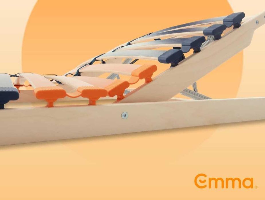 Stelaż do łóżka z regulowanym wezgłowiem EMMA 140 x 200 cm