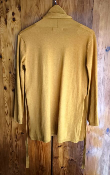 Zara S 36 M 38 kardigan narzutka wiązany miodowy