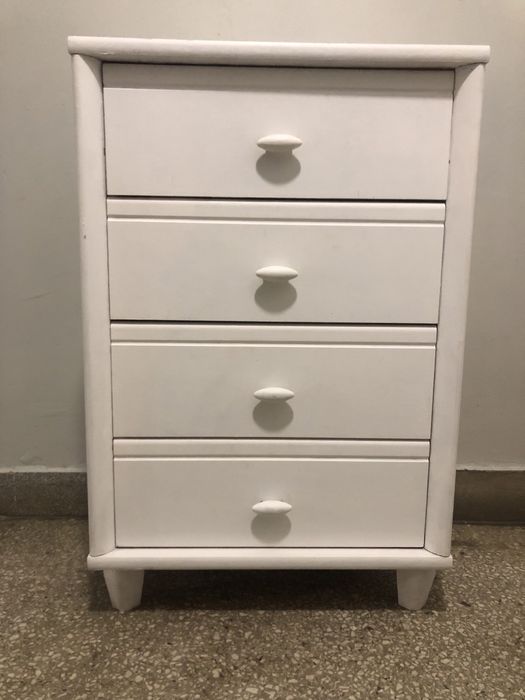 Komoda Black Red White biała