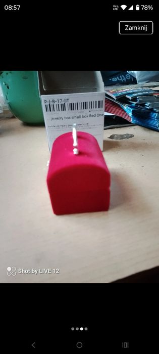 Szkatułka na biżuterię czerwona