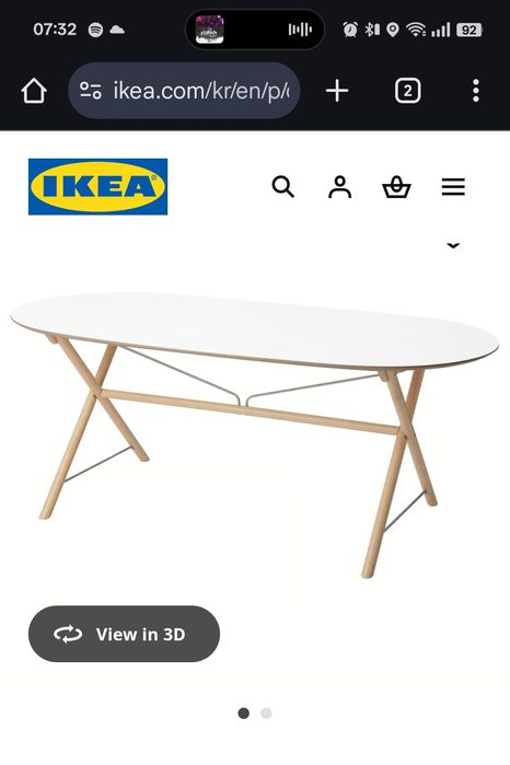 IKEA Dalshult Mesa de Sala Jantar Branca