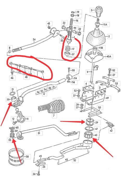 Ремкомплект куліси КПП VW Passat B2 Audi 80 Audi 100 C3 C2 B1 90 Coupe