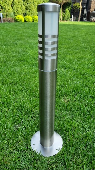 Lampa ogrodowa stojąca stal szczotkowana wys. 50cm nowa