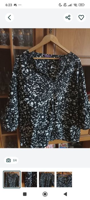 Bluza damska czarnobiała r. L