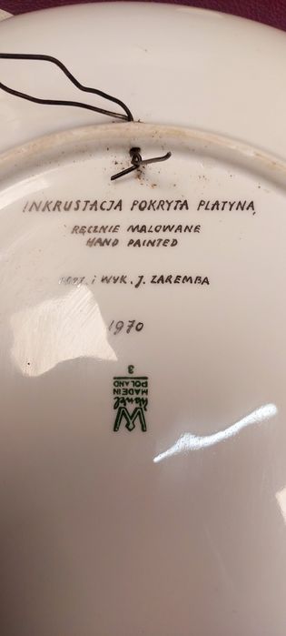 Talerz  ,patera patriotyczna z orłem