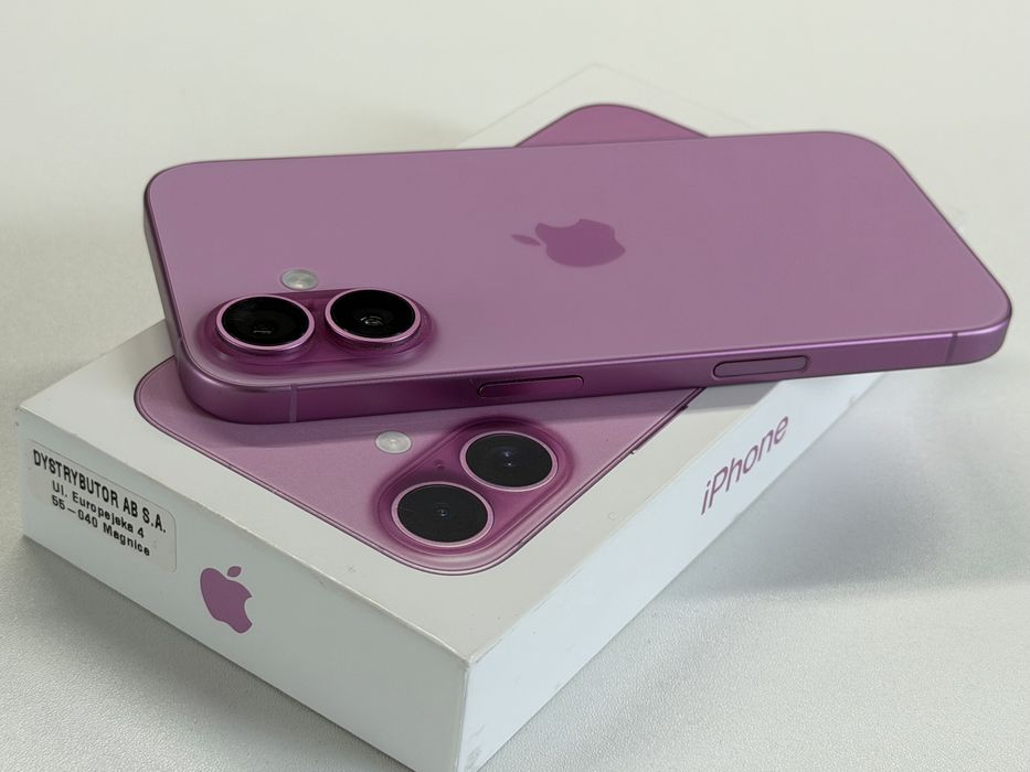 Apple iPhone 16 256 GB Różowy Rose | Stan BDB | Bateria 90% | 100% Sprawny | Komplet | Bez Blokad | Oryginał