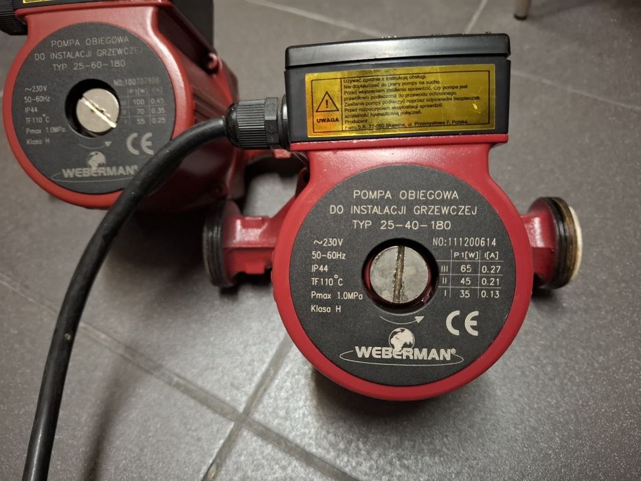POMPA OBIEGOWA do instalacji grzewczej Weberman