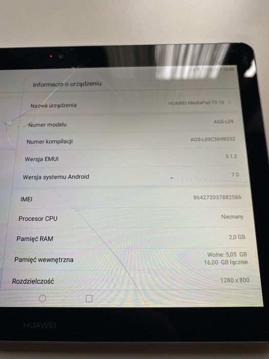 Tablet uszkodzony