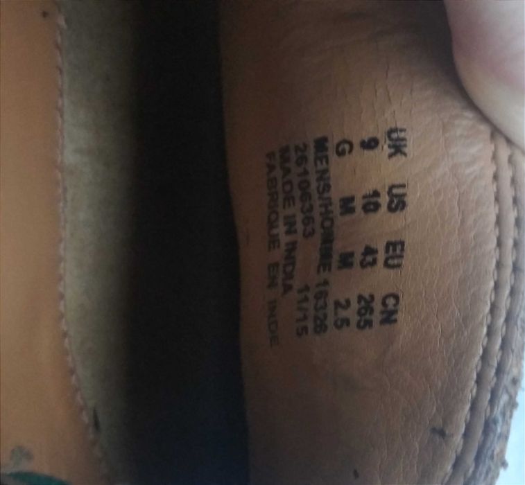 Mokasyny męskie Clarks skóra r.43