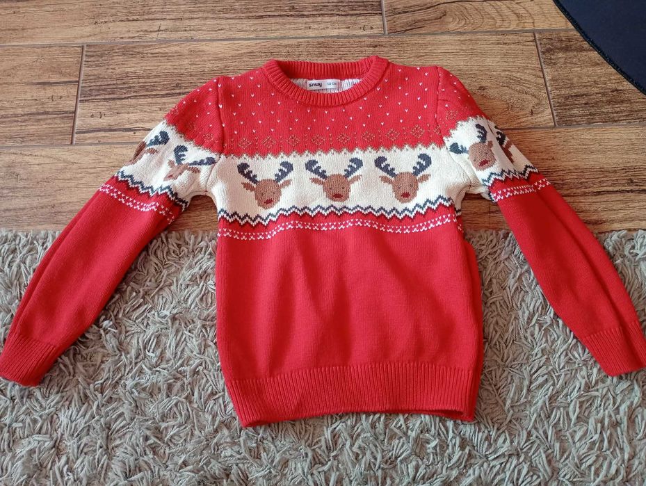 sweter świąteczny dla chłopca 116/122