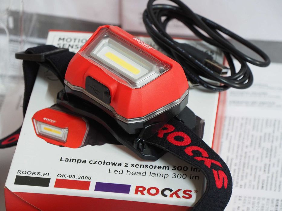 Latarka czolowa ROOKS z sensorem ruchu wodoodporna IP67 -300lm wurth