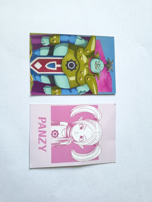 Karty Dragon Ball Daima Panini 2 szt. oryginalne kolekcjonerskie nr 64 i 106