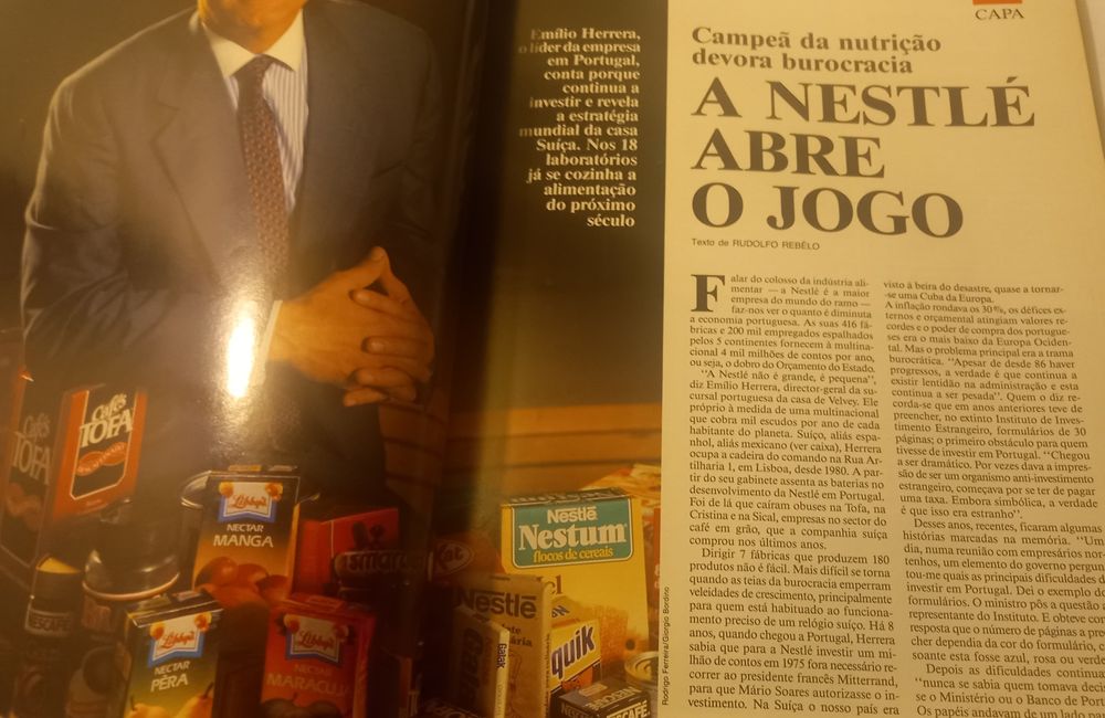 Nestlé e Emílio Herrera na Exame n° 8 de novembro 1989