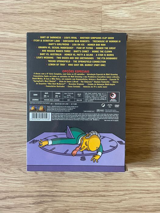4 DVD’s com a Série 6 completa dos Simpsons