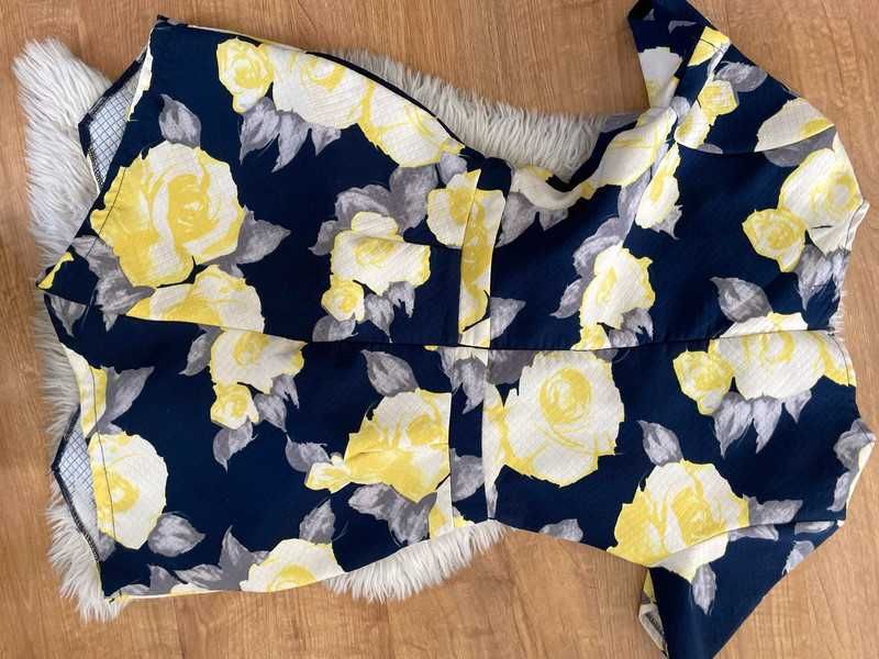 Missguided kombinezon w kwiaty 36 s granatowy