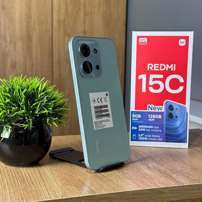 НОВИЙ Телефон Xiaomi Redmi 15C 8/256Gb NFC Green Купити Смартфон