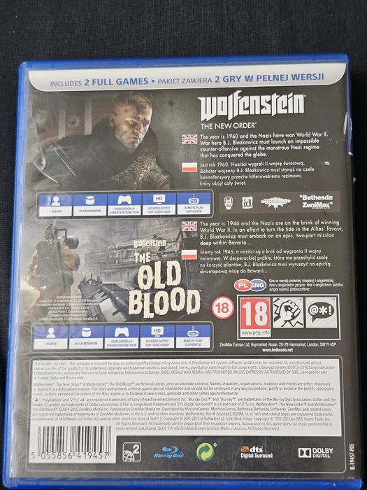 Wolfenstein the new order i the old blood na ps4