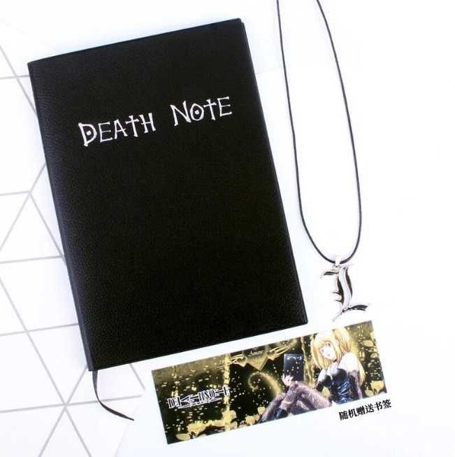 Zestaw DEATH NOTE Notatnik Śmierci pióro zakładka naszyjnik naklejki