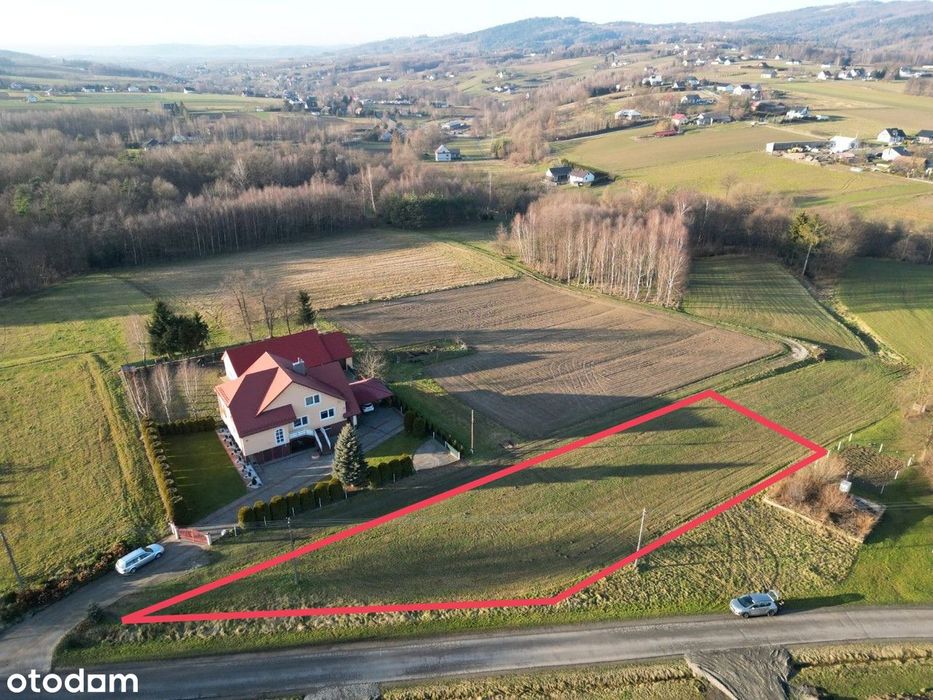 Widokowa działka budowlana 15 arów - Siemiechów, gm. Gromnik