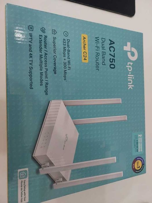 Wi‑Fi роутер TP-LINK Archer C24 (AC750)