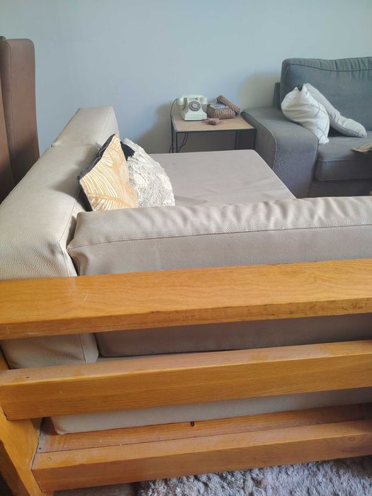 Chaise long em carvalho tratado