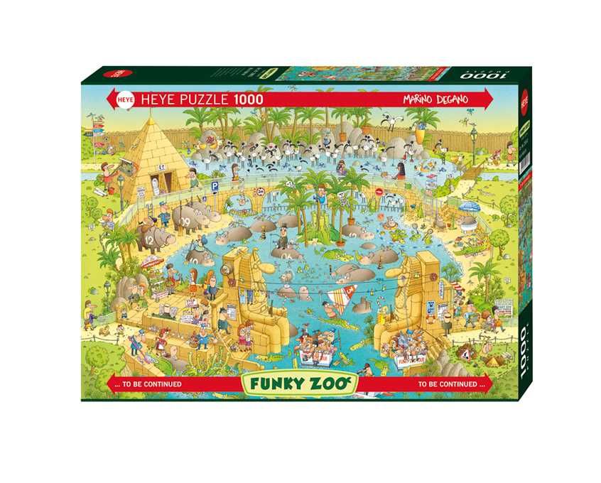 Puzzle Heye 1000 peças "Funky Zoo - Nile Habitat" Marino Degano