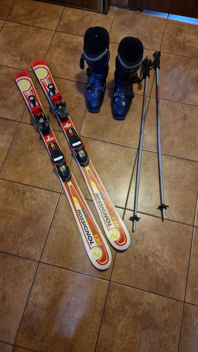 Zestaw narty Rossignol 120  buty salomon symbio 4.o plus kijki